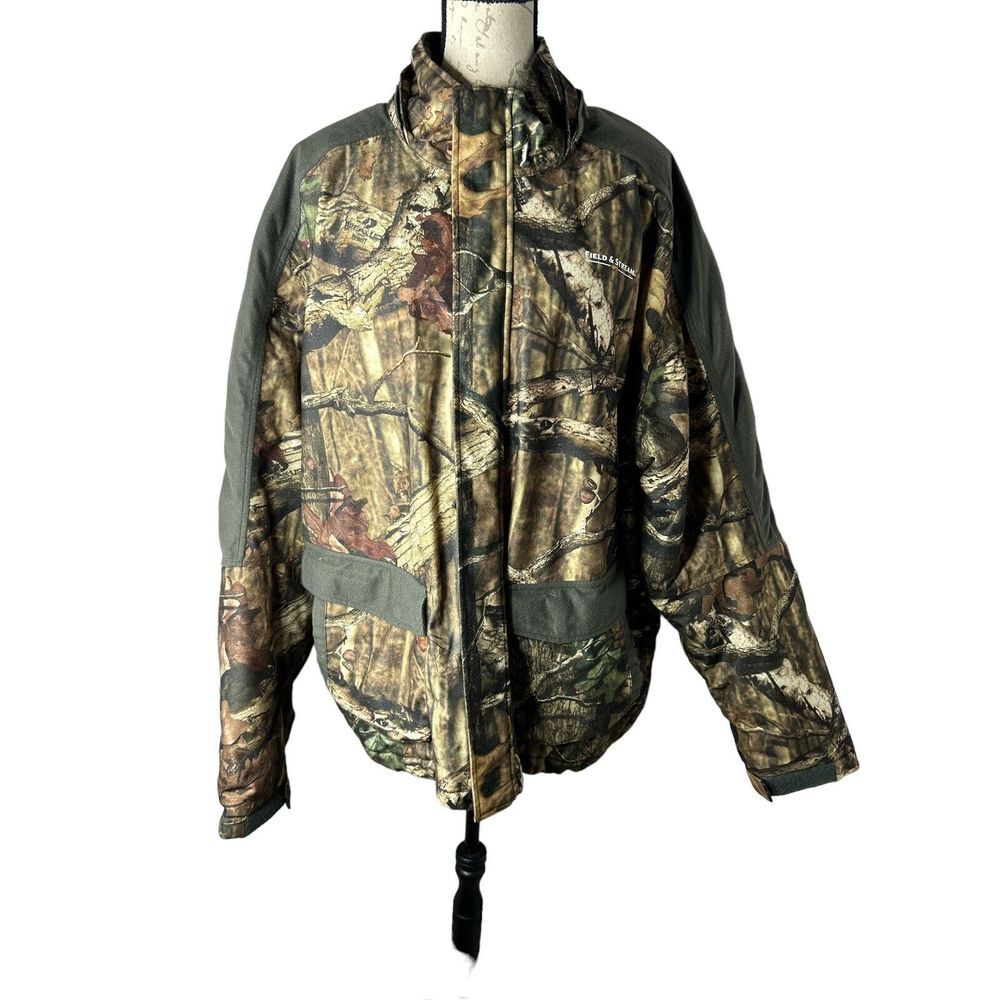 Men's Field and Stream Woodland Camo hydroHalt  Jacket Coat‎ Hunting X-Large